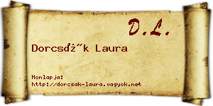 Dorcsák Laura névjegykártya