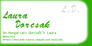 laura dorcsak business card